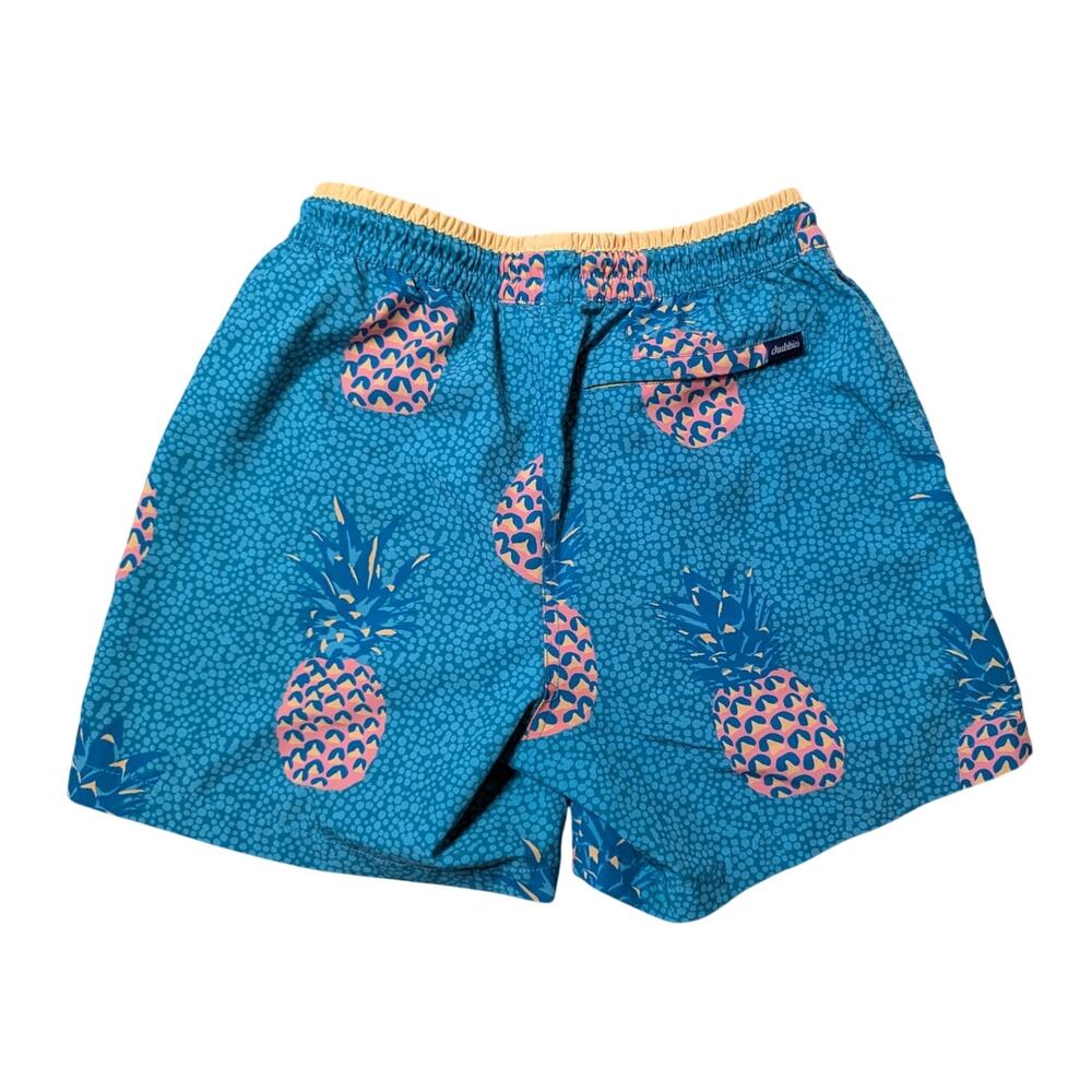 Chubbies Classic shorts/swim trunks, Small, 5.5" inseam, lightweight, pineapple